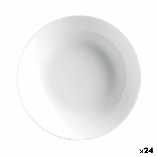 Deep Plate Luminarc Diwali 20 cm hvidt glas (24 enheder)