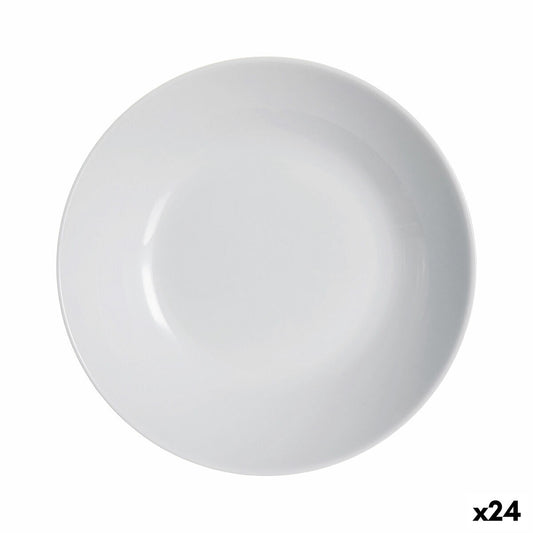 Deep Plate Luminarc Diwali Granit Grey Hærdet glas (20 cm) (24 enheder)