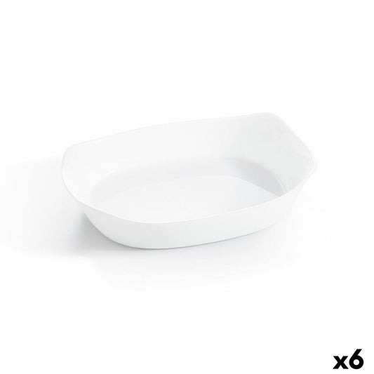 Serveringsfad Luminarc Smart Cuisine rektangulært hvidt glas 30 x 22 cm (6 enheder)