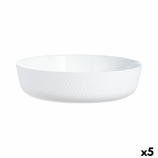 Serveringsfad Luminarc Smart Cuisine Hvidt glas Ø 26 cm (5 enheder)