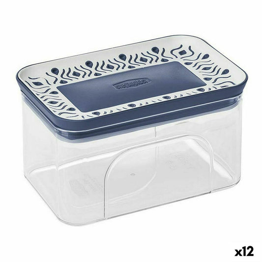 Dåse Stefanplast Hermetic 10,3 x 8 x 15,5 cm Blå plast 700 ml (12 enheder)