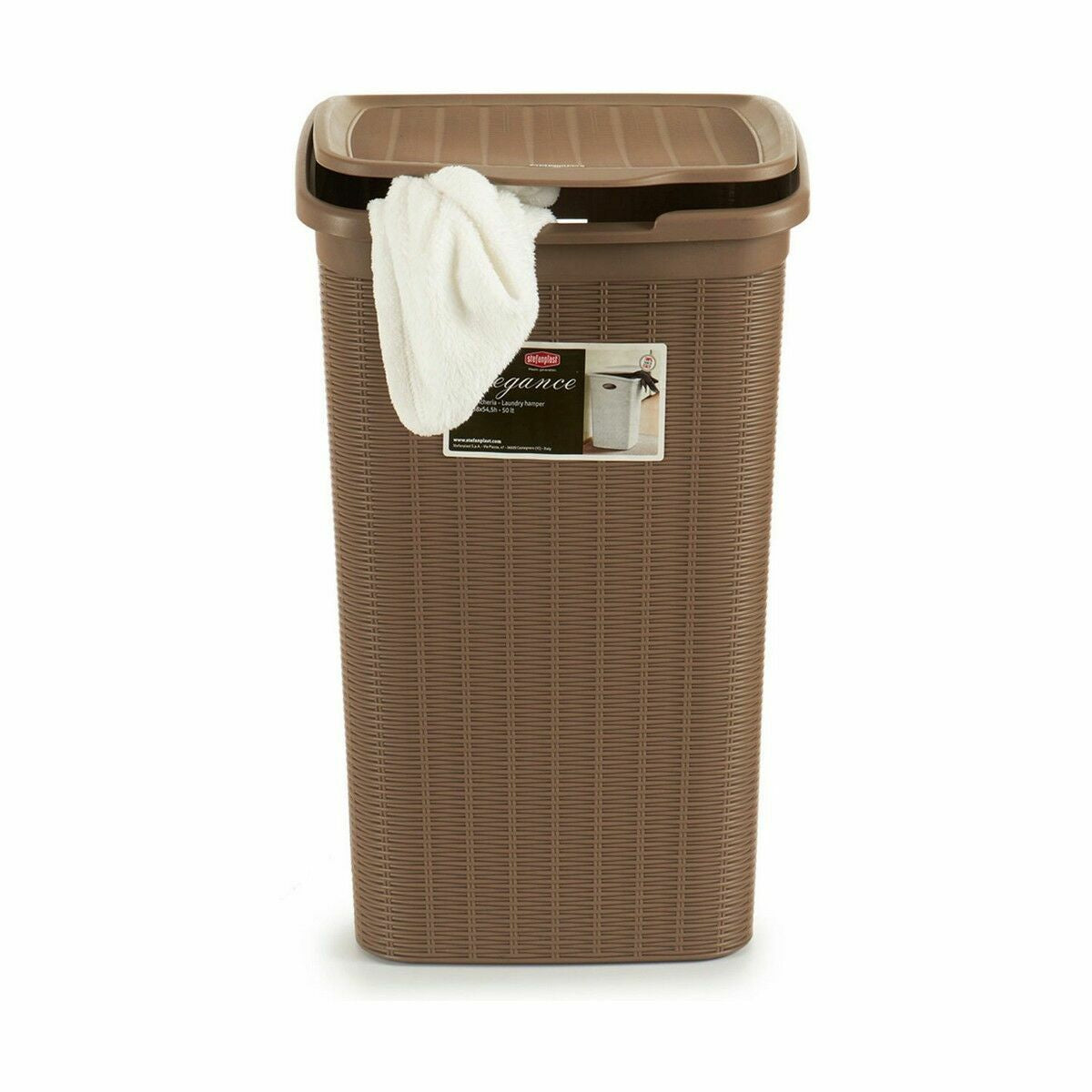 Laundry Basket Stefanplast Elegance Beige Plastic 50 L 36,5 x 54,5 x 38 cm (6 Units)