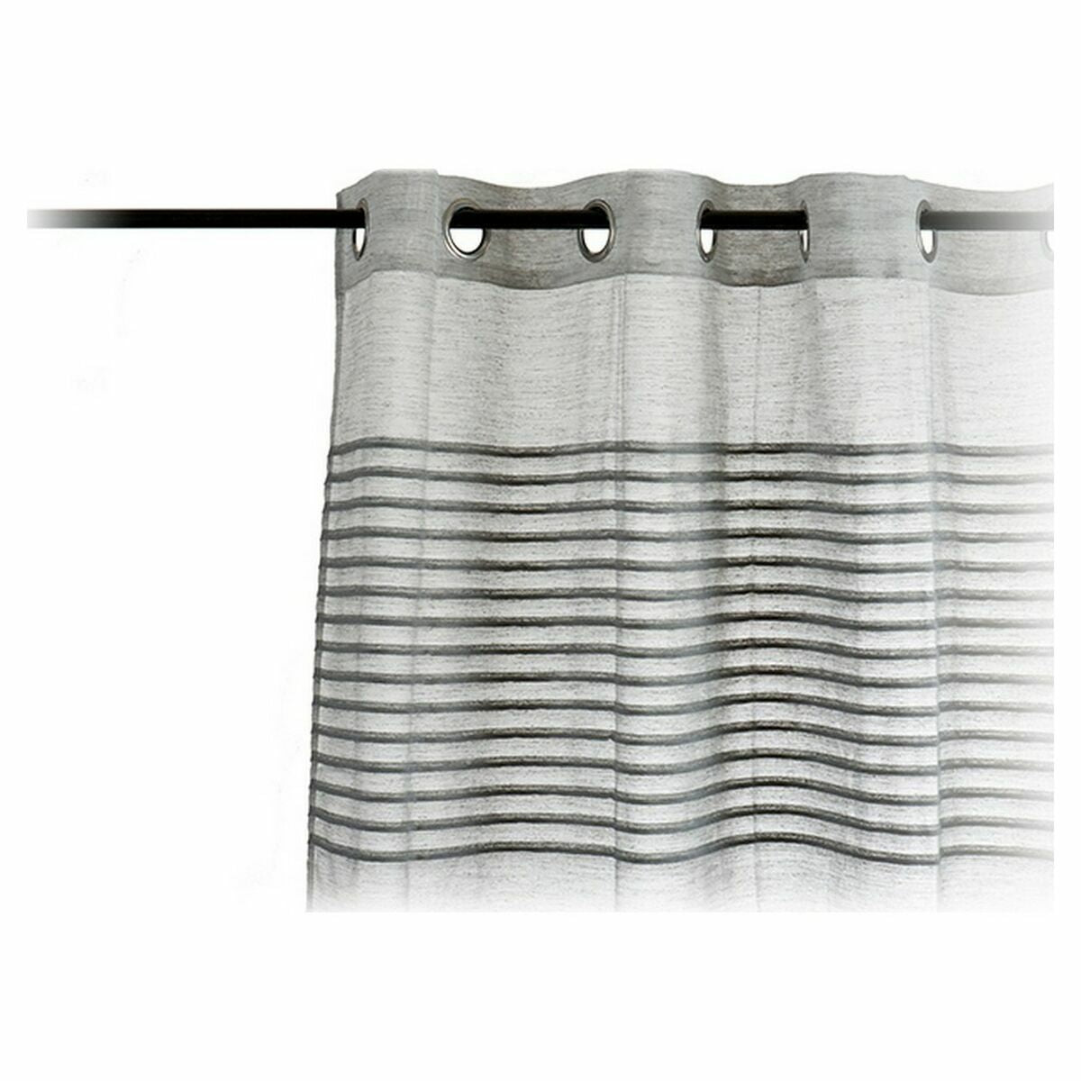 Curtains 140 x 260 cm Light grey (6 Units) Gift Decor