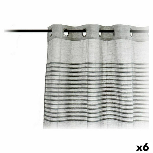 Curtains 140 x 260 cm Light grey (6 Units) Gift Decor