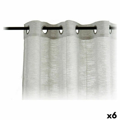 Curtains 140 x 260 cm Grey (6 Units) Gift Decor