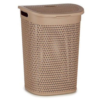 Laundry Basket Beige Plastic 60 L 43,5 x 57,5 x 34 cm (6 Units)