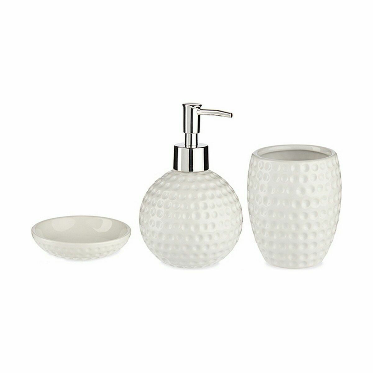 Bath Set White Ceramic (12 Units)