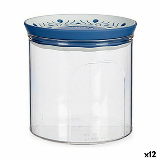 Dåse Stefanplast Tosca Hermetic Blue Plastic 700 ml 11,7 x 11 x 11,7 cm (12 enheder)