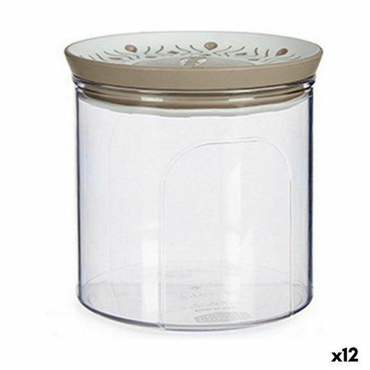 Dåse Stefanplast Tosca Hermetic Beige Plastic 700 ml 11,7 x 11 x 11,7 cm (12 enheder)