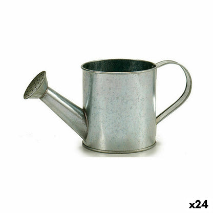 Planter Watering Can Silver Zinc 24,5 x 11 x 11 cm (24 Units)