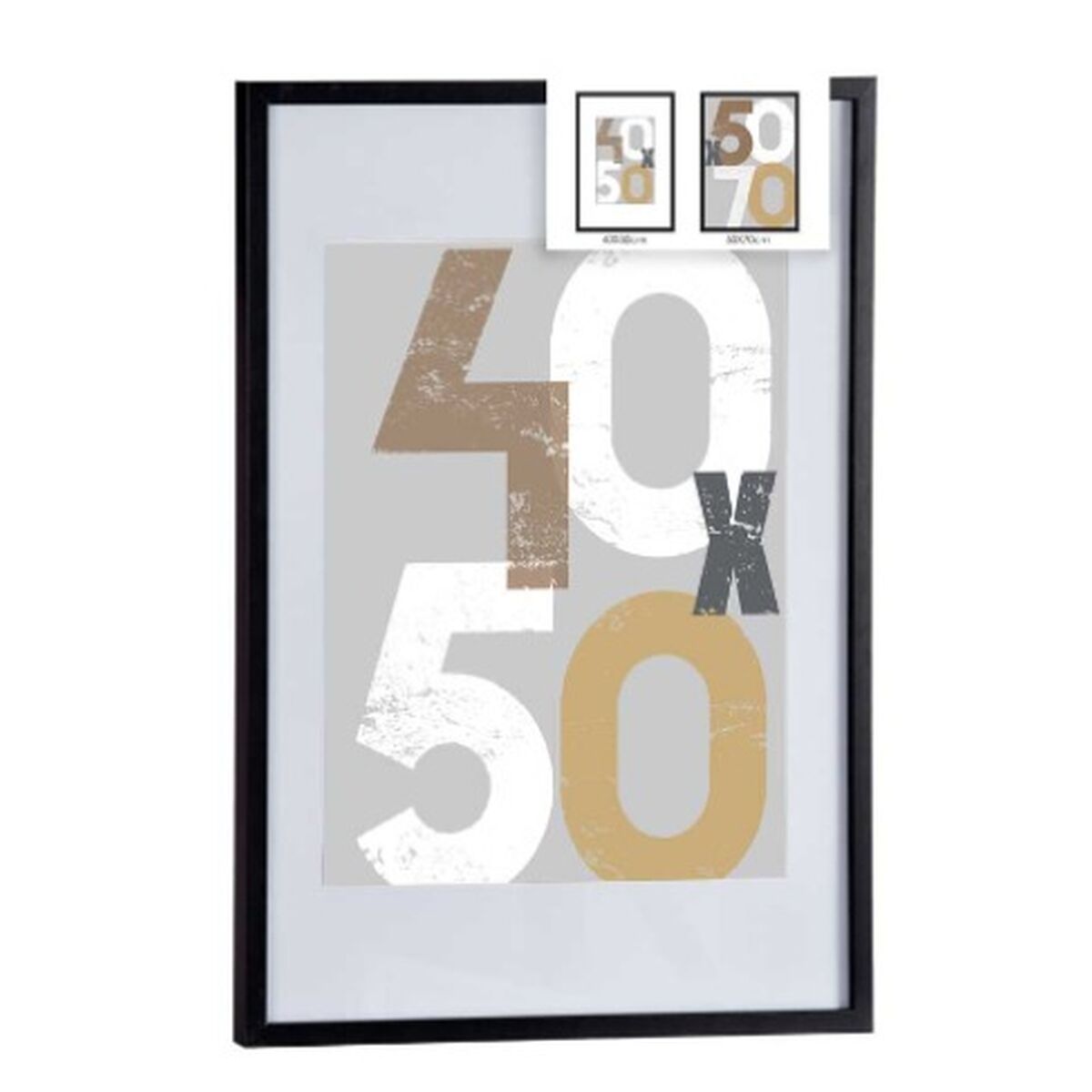 Wall photo frame Black Plastic MDF Wood 52,5 x 2,5 x 72,5 cm (6 Units)