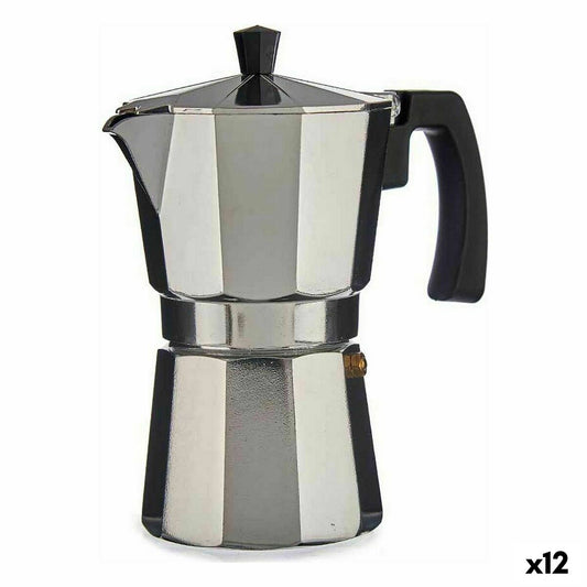 Italiensk kaffekande A11RA-300 sølv aluminium 150 ml (12 enheder)