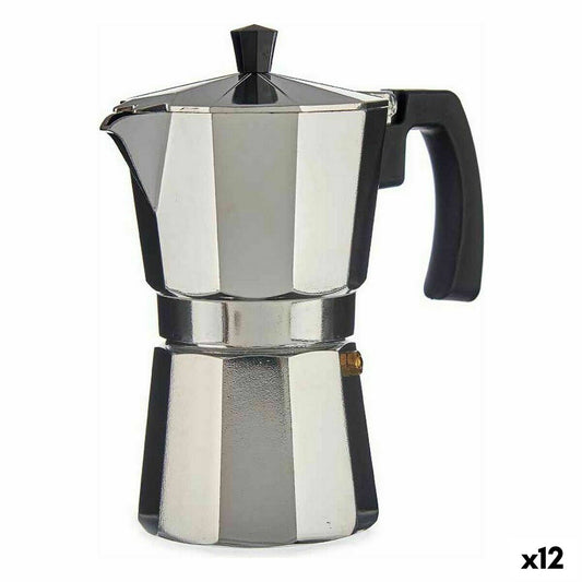 Italiensk kaffekande A11RA-600 sølv aluminium 300 ml (12 enheder)