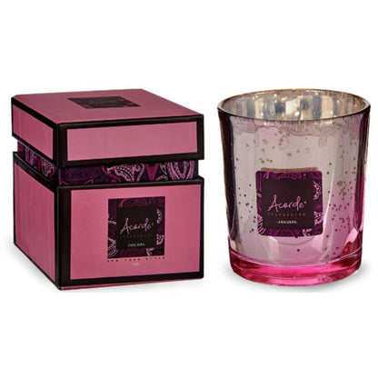 Scented Candle Acorde 7OZ-CREAM&STRAW Strawberry Custard 200 ml (8 Units)