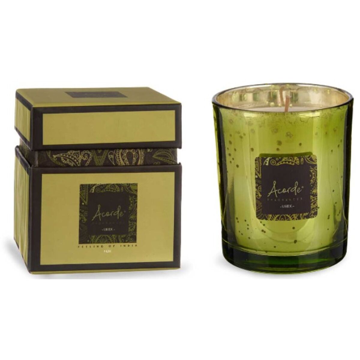 Scented Candle Acorde 7OZ-GREEN&LIME Lime Green Tea 200 ml (8 Units)