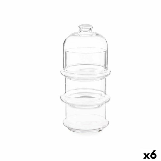 Krukke Patisserie Chokolade Gennemsigtigt glas 10 x 25 x 10 cm (6 enheder)