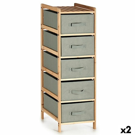 Chest of drawers Kipit FEA05-36GR Grey 34 x 103 x 36 cm (2 Units) Kipit