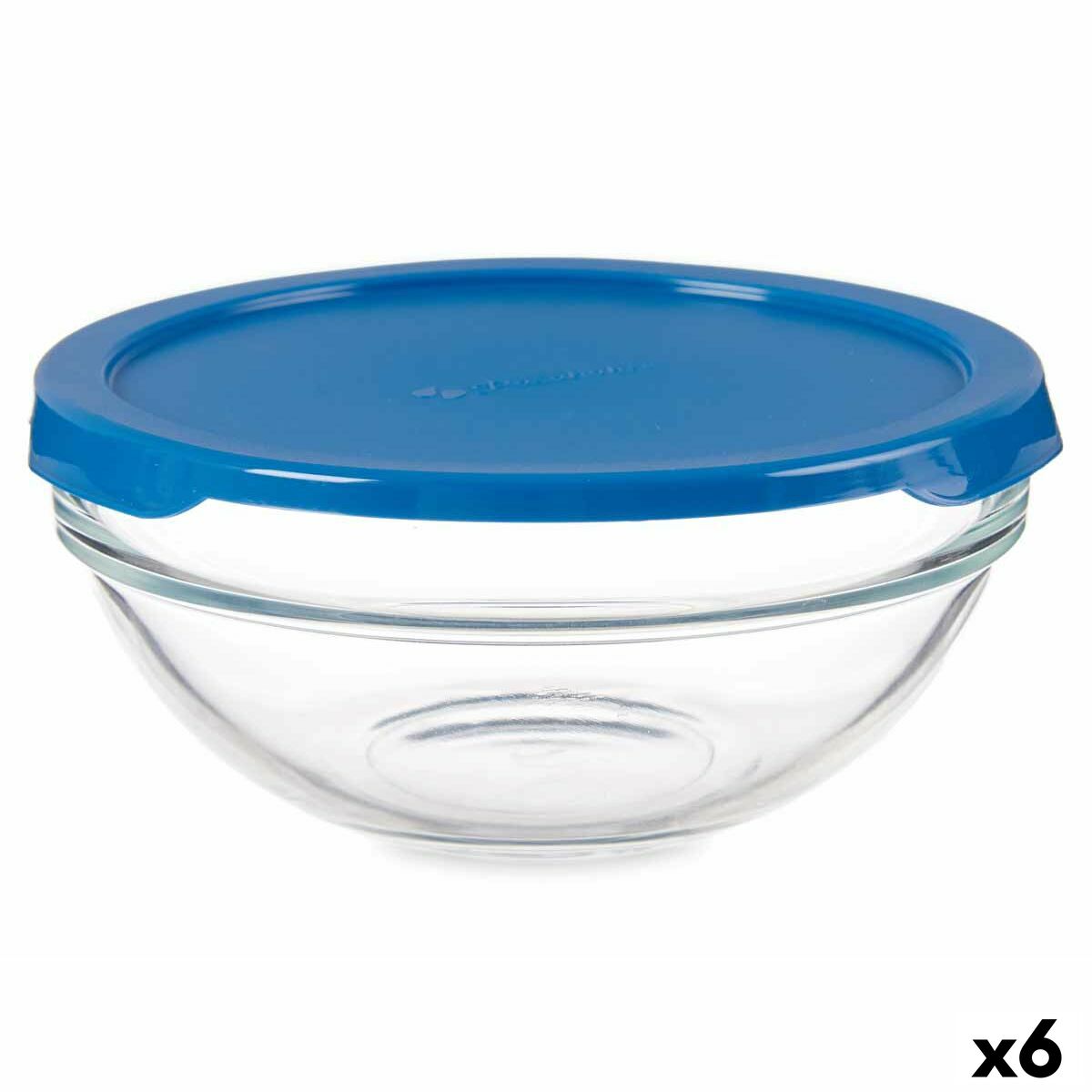 Rund madkasse med låg Chefs Blue 595 ml 14 x 6,3 x 14 cm (6 enheder)