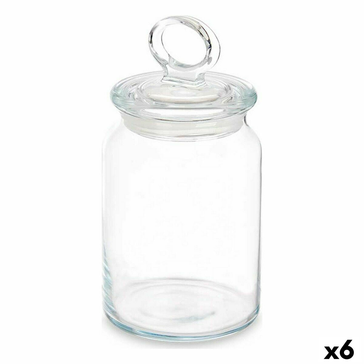 Krukke Køkken 860 ml 9,8 x 19,3 x 9,8 cm Gennemsigtigt silikoneglas (6 enheder)