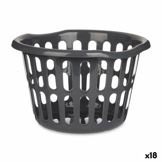 Basket Kipit 8066-A Anthracite polypropylene 27 L 40 x 25 x 40 cm (18 Units) Kipit