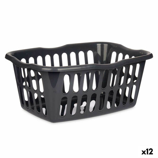 Basket Kipit 8067-A Anthracite polypropylene 50 L 58 x 24 x 42 cm (12 Units) Kipit