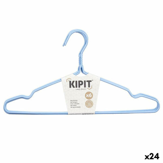 Set of Clothes Hangers Kipit 29100193 Metal Silicone 40 x 21 x 0,5 cm (24 Units) Kipit