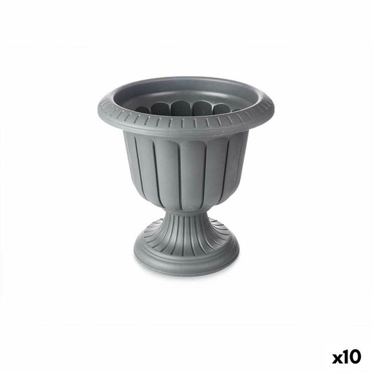 Planter Wineglass Anthracite Plastic 35 x 34,7 x 35 cm (10 Units) Ibergarden