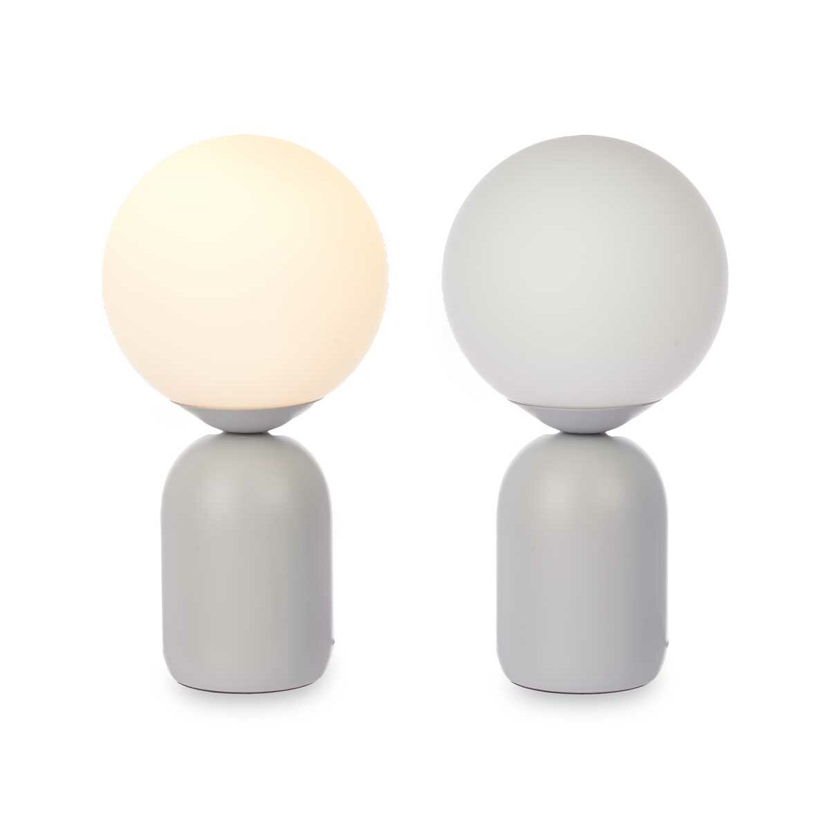 Desk lamp Ball 40 W White Grey Ceramic 15 x 28,5 x 15 cm (4 Units) Gift Decor