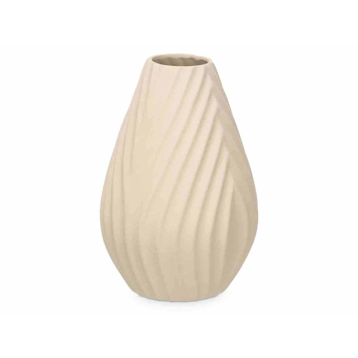 Vase Beige Ceramic 21 x 31 x 21 cm (4 Units) Stripes