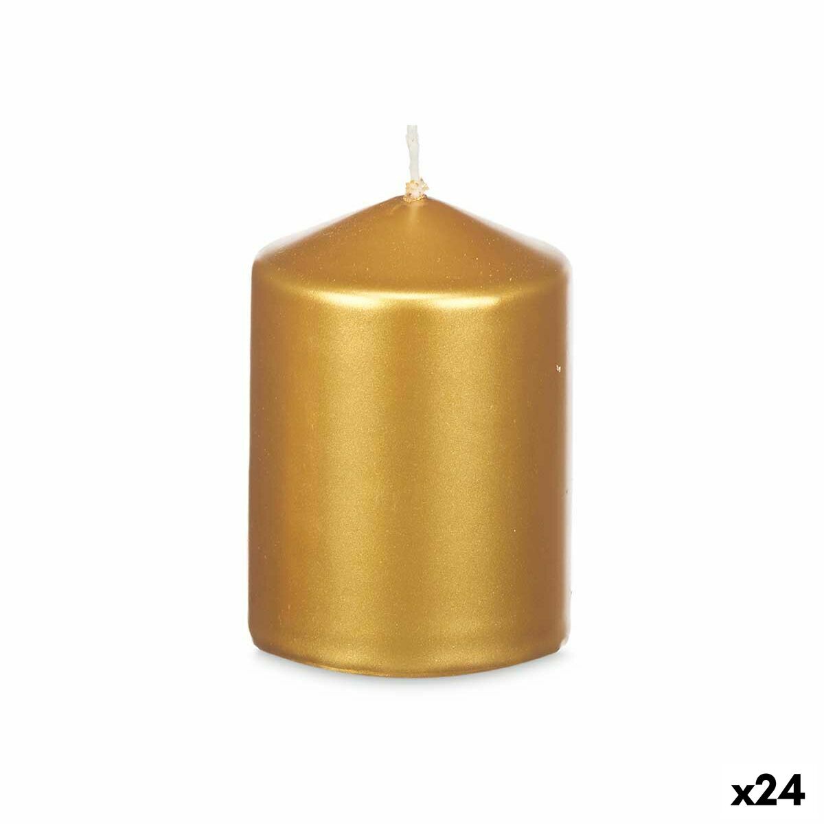 Candle Acorde 92534 Golden 7 x 10 x 7 cm (24 Units)