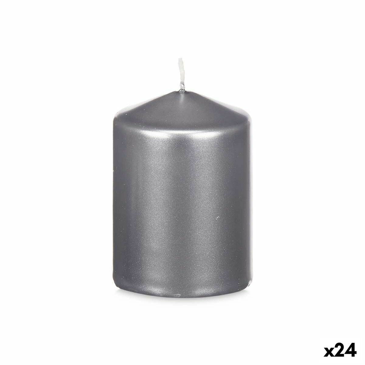 Candle Acorde 92535 Silver 7 x 10 x 7 cm (24 Units)