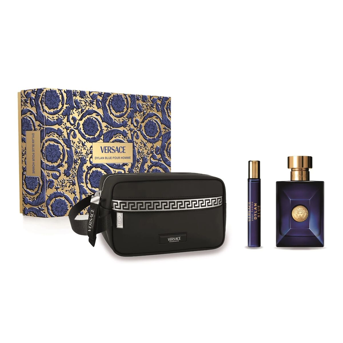 Men's Perfume Set Versace Dylan Blue EDT 3 Pieces - Cosmetic and Perfume Sets - Versace - Default Title