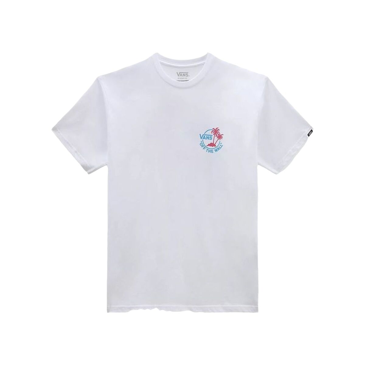 Men’s Short Sleeve T-Shirt Vans Classic Mini Dual Palm White Vans