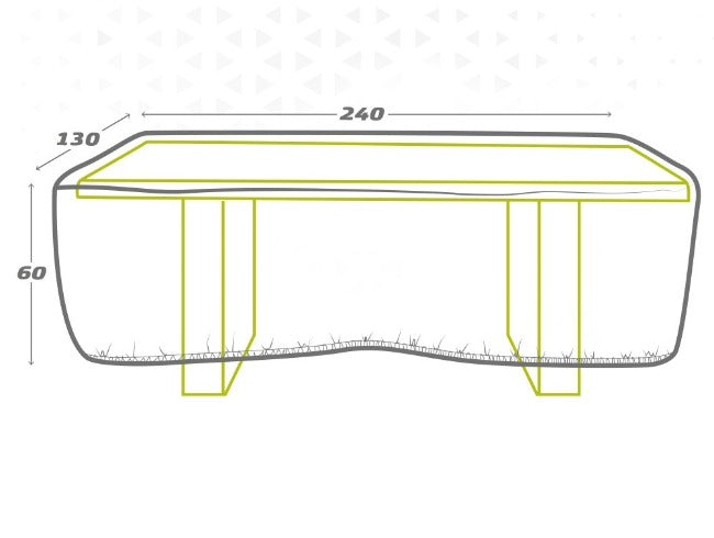 Protective Case Aktive Tables 240 x 60 x 130 cm (6 Units)