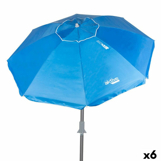 Sunshade Aktive Blue Polyester Aluminium 200 x 205 x 200 cm (6 Units)