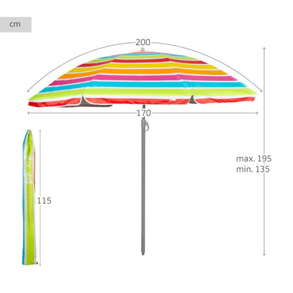 Sunshade Aktive 200 x 195 x 200 cm (6 Units)