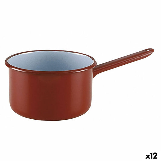 Saucepan Quid Clasico Esmalte Maroon Metal Steel Ø 14 cm (12 Units) Quid