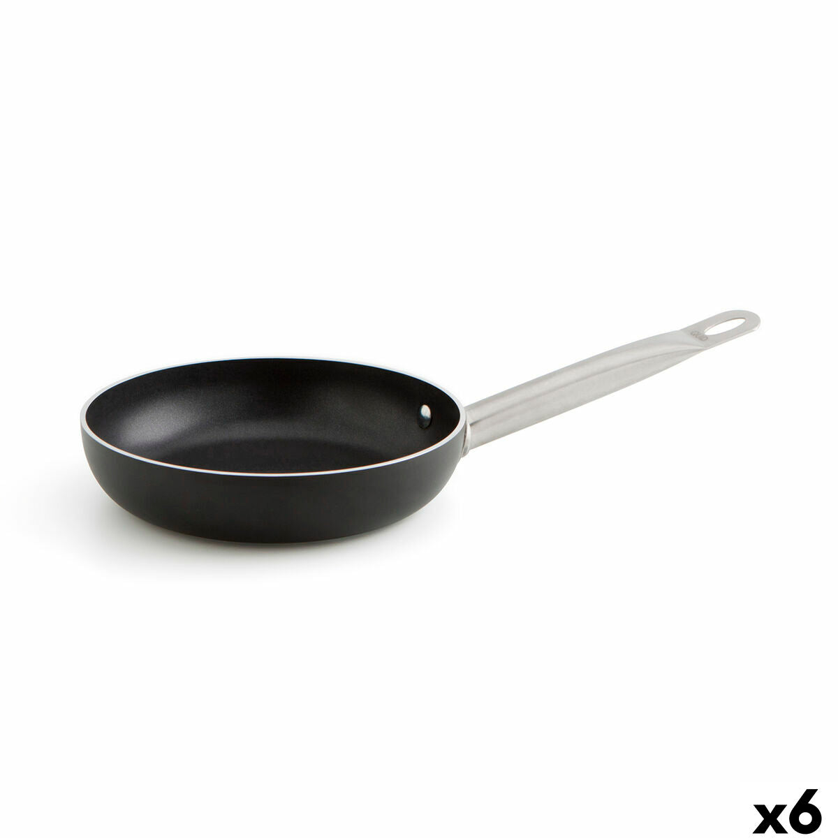 Pan Quid Pro Chef Black Metal Steel Ø 24 cm (6 Units) Quid